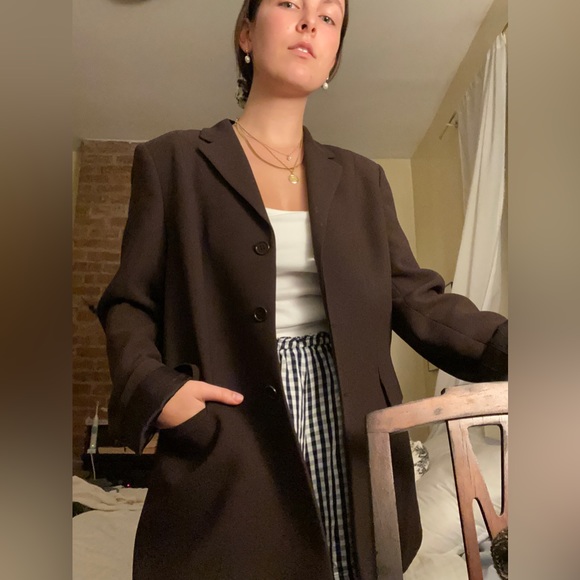 Vintage Chocolate Brown Blazer - Picture 1 of 3